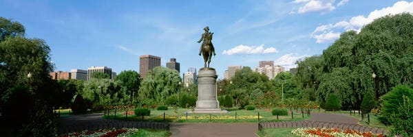 Boston: George Washington Equestrian Statue, Boston Public Garden, Boston, Massachusetts, USA by Panoramic Images