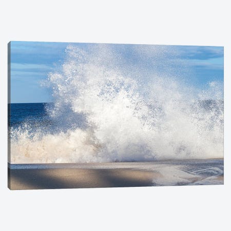 View Of Surf On The Beach, Hawaii, USA I Canvas Print #PIM15010} by Panoramic Images Canvas Art Print