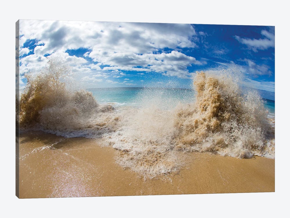 View Of Surf On The Beach, Hawaii, USA II by Panoramic Images 1-piece Canvas Wall Art