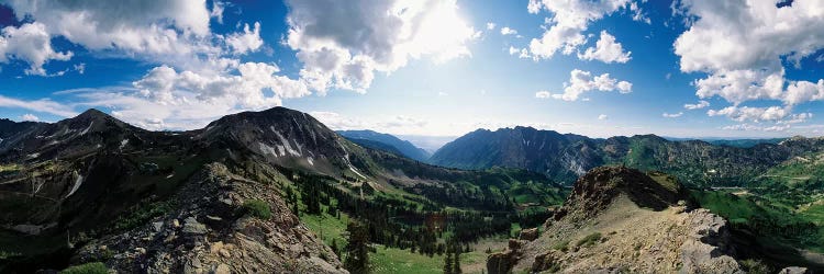 View Of Valley With Mountains, Alta, Salt Lake County, Utah, USA
