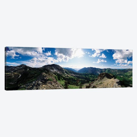 View Of Valley With Mountains, Alta, Salt Lake County, Utah, USA Canvas Print #PIM15012} by Panoramic Images Art Print