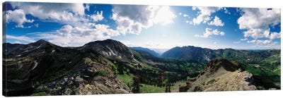 View Of Valley With Mountains, Alta, Salt Lake County, Utah, USA Canvas Art Print - Valley Art