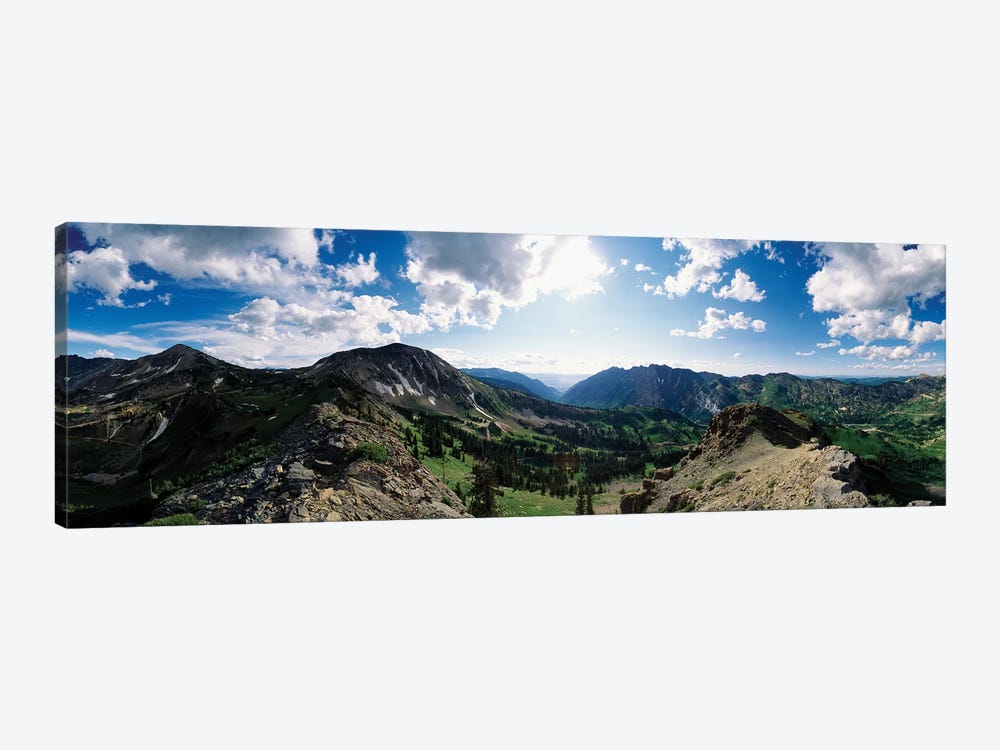 View Of Valley With Mountains, Alta, Salt Lake County, Utah, USA by Panoramic Images 1-piece Canvas Art Print
