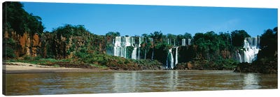 Waterfall In A Forest, Iguacu Falls, Iguacu National Park, Argentina I Canvas Art Print - Argentina Art