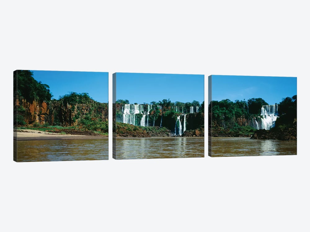 Waterfall In A Forest, Iguacu Falls, Iguacu National Park, Argentina I by Panoramic Images 3-piece Canvas Print