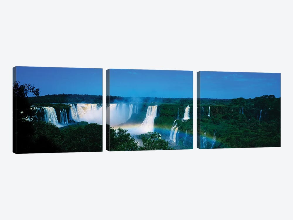 Waterfall In A Forest, Iguacu Falls, Iguacu National Park, Argentina II by Panoramic Images 3-piece Canvas Wall Art
