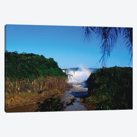 Waterfall In A Forest, Iguacu Falls, Iguacu National Park, Argentina III Canvas Print #PIM15020} by Panoramic Images Canvas Wall Art