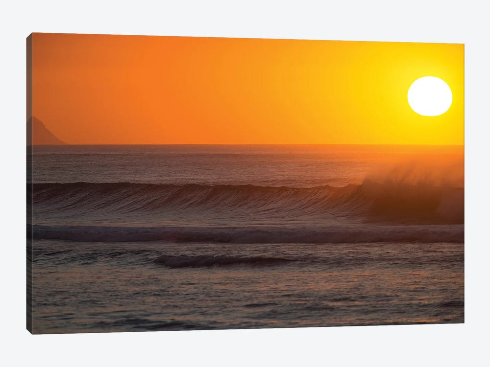 Waves In Pacific Ocean At Sunset, Hawaii, USA by Panoramic Images 1-piece Canvas Print