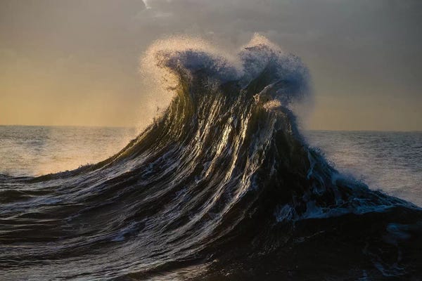Los Angeles: Waves In The Pacific Ocean At Dusk, San Pedro, Los Angeles, California, USA I by Panoramic Images