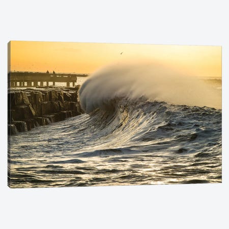 Waves In The Pacific Ocean At Dusk, San Pedro, Los Angeles, California, USA II Canvas Print #PIM15036} by Panoramic Images Canvas Wall Art
