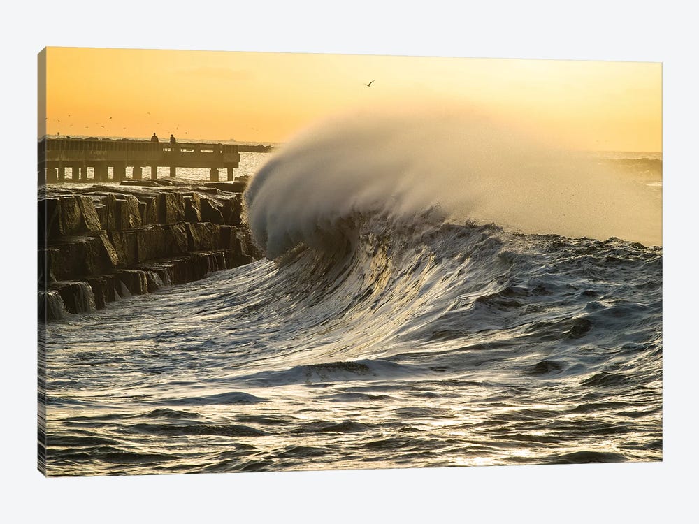 Waves In The Pacific Ocean At Dusk, San Pedro, Los Angeles, California, USA II by Panoramic Images 1-piece Art Print