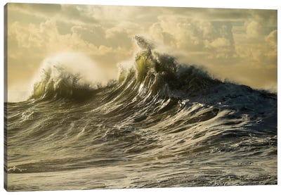 Waves In The Pacific Ocean At Dusk, San Pedro, Los Angeles, California, USA IV Canvas Art Print - Los Angeles Art