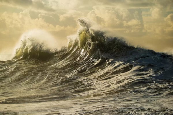 Waves In The Pacific Ocean At Dusk, San Pedro, Los Angeles, California, USA IV