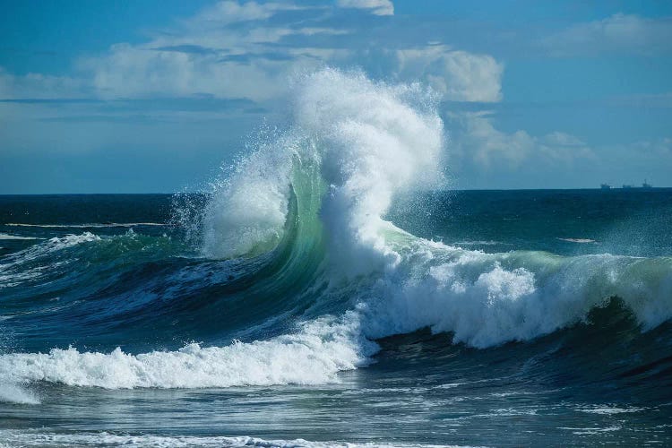 Waves In The Pacific Ocean At Dusk, San Pedro, Los Angeles, California, USA VI