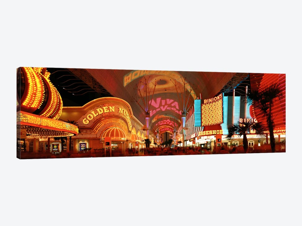Fremont Street Experience Las Vegas NV USA by Panoramic Images 1-piece Canvas Artwork
