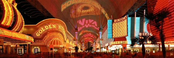 Gambling: Fremont Street Experience Las Vegas NV USA by Panoramic Images