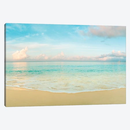 Waves On The Beach, Seven Mile Beach, Grand Cayman, Cayman Islands Canvas Print #PIM15057} by Panoramic Images Canvas Art