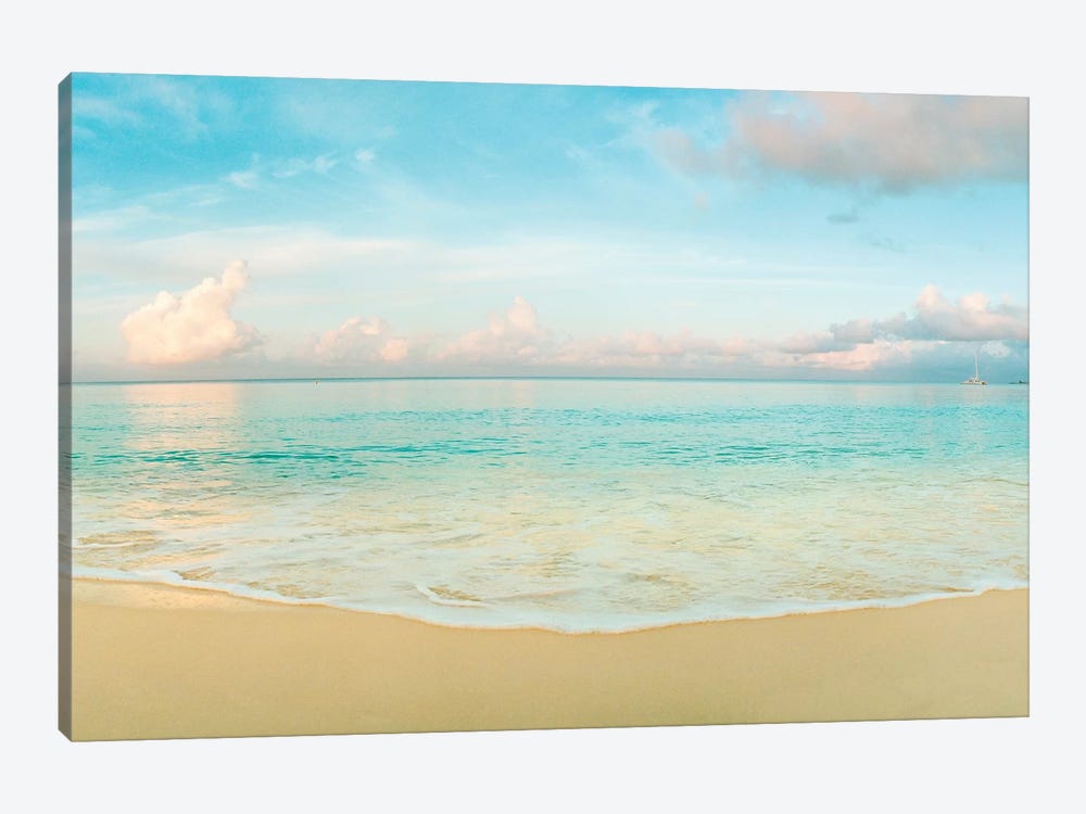 Waves On The Beach, Seven Mile Beach, Grand Cayman, Cayman Islands by Panoramic Images 1-piece Canvas Art