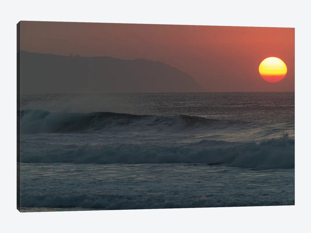 Waves Splashing On Beach At Sunset, Hawaii, USA by Panoramic Images 1-piece Art Print