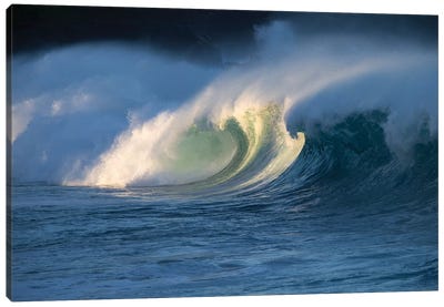 Waves Splashing On Beach, Hawaii, USA Canvas Art Print - Wave Art