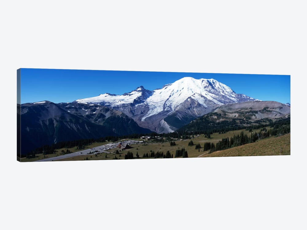 Snowcapped mountain, Mt Rainier, Mt Rainier National Park, Pierce County, Washington State, USA by Panoramic Images 1-piece Art Print