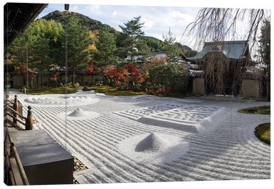 Zen Garden At Kodaiji Temple, Kyoti Prefecture, Japan Canvas Art Print - Kyoto