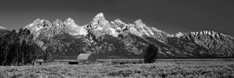 Barn On Plain Before Mountains, Grand Teton National Park, Wyoming, USA