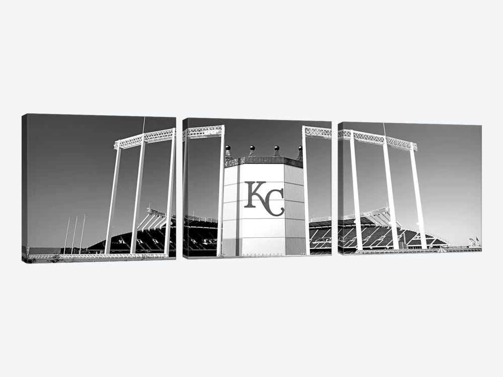 Baseball Stadium, Kauffman Stadium, Kansas City, Missouri, USA by Panoramic Images 3-piece Canvas Art