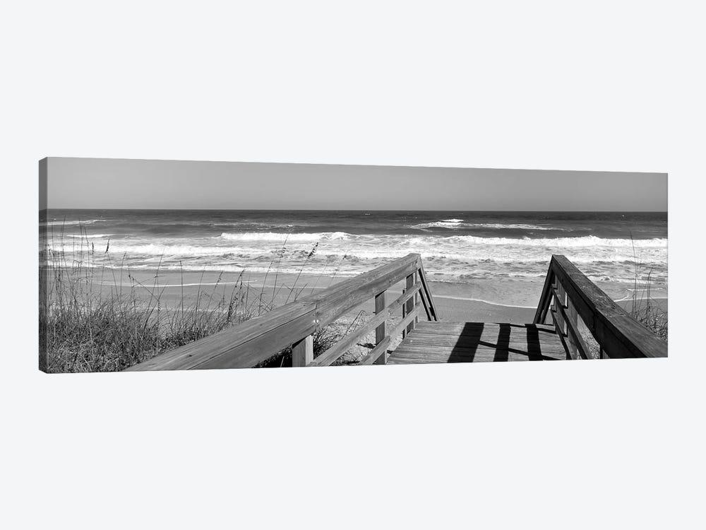 Boardwalk Leading Towards A Beach, Playlinda Beach, Canaveral National Seashore, Titusville, Florida, USA by Panoramic Images 1-piece Canvas Art Print