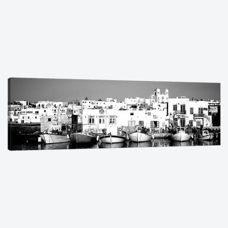 Boats At The Waterfront, Paros, Cyclades Islands, Greece Canvas Print #PIM15087} by Panoramic Images Canvas Print
