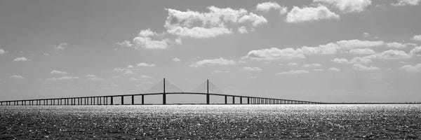 Florida: Bridge Across A Bay, Sunshine Skyway Bridge, Tampa Bay, Florida, USA by Panoramic Images