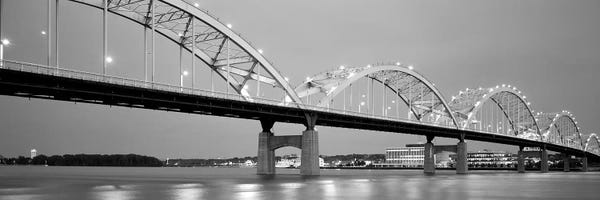 Iowa: Bridge Over A River, Centennial Bridge, Davenport, Iowa, USA by Panoramic Images