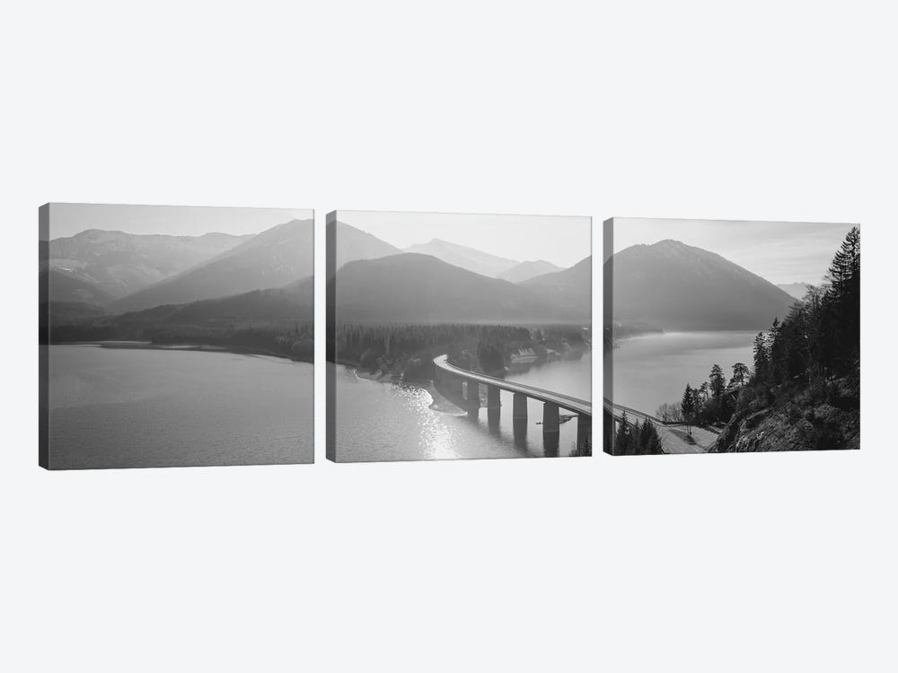 Bridge Over Sylvenstein Lake, Bavaria, Germany by Panoramic Images 3-piece Canvas Wall Art