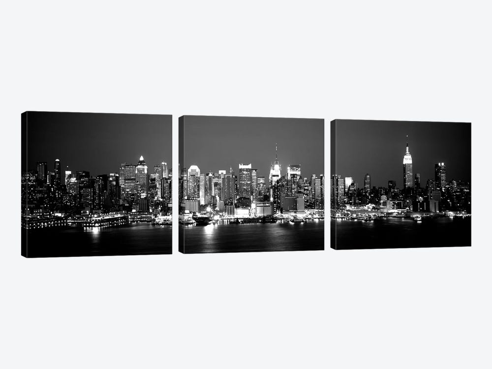 Buildings At The Waterfront, Manhattan, New York City, New York State, USA by Panoramic Images 3-piece Canvas Wall Art