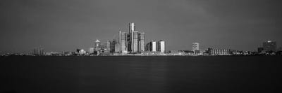 Buildings At Waterfront, Detroit, Michigan, USA by Panoramic Images canvas print