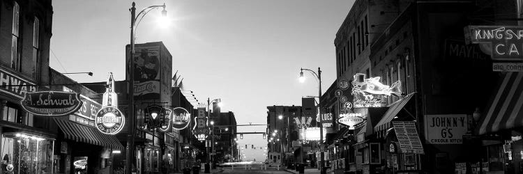 Buildings In A City At Dusk, Beale Street, Memphis, Tennessee, USA by Panoramic Images wall art