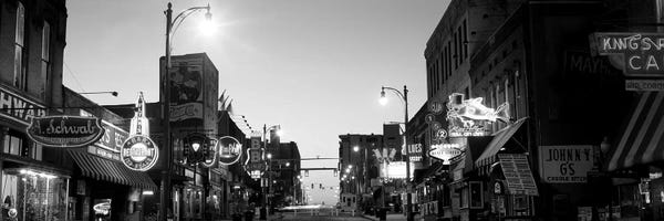 Tennessee: Buildings In A City At Dusk, Beale Street, Memphis, Tennessee, USA by Panoramic Images