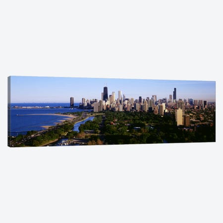 Aerial View of SkylineChicago, Illinois, USA Canvas Print #PIM150} by Panoramic Images Canvas Art
