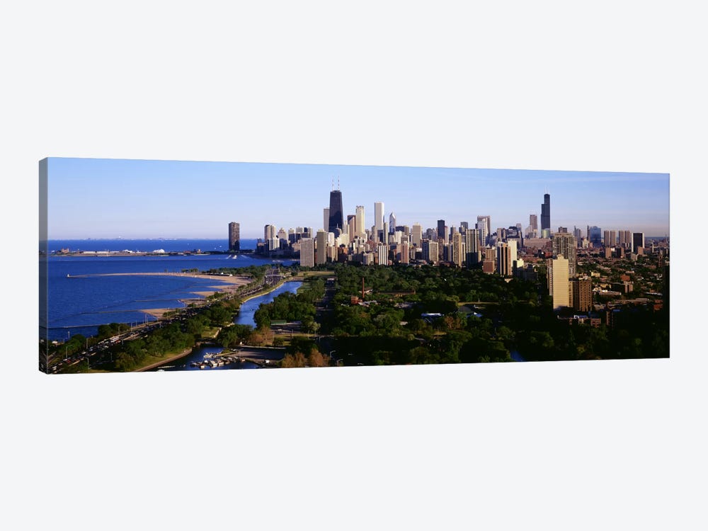 Aerial View of SkylineChicago, Illinois, USA by Panoramic Images 1-piece Canvas Artwork