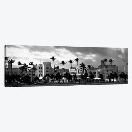 Buildings Lit Up At Dusk, Ocean Drive, Miami Beach, Florida, USA Canvas Print #PIM15101} by Panoramic Images Art Print