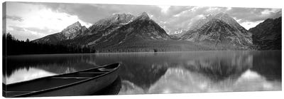 Canoe Leigh Lake Grand Teton National Park, WY USA Canvas Art Print - Canoe Art