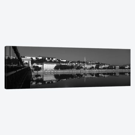 Chain Bridge Over Danube River, Budapest, Hungary Canvas Print #PIM15109} by Panoramic Images Canvas Print