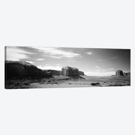 Desert Landscape In B&W, Monument Valley, Navajo Nation, USA Canvas Print #PIM1510} by Panoramic Images Canvas Art Print