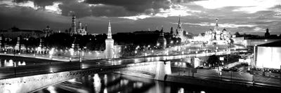 City Lit Up At Night, Red Square, Kremlin, Moscow, Russia by Panoramic Images multi panel art