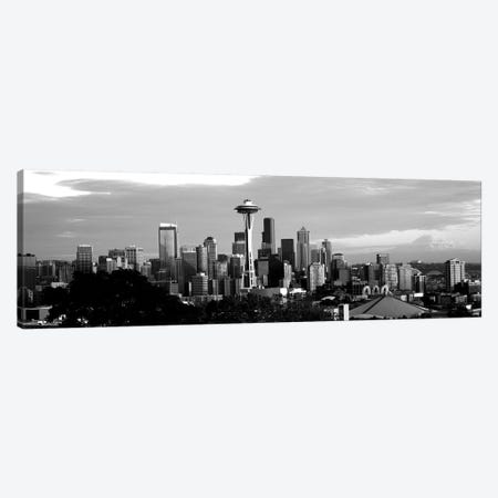 City Viewed From Queen Anne Hill, Space Needle, Seattle, King County, Washington State, USA Canvas Print #PIM15112} by Panoramic Images Canvas Artwork