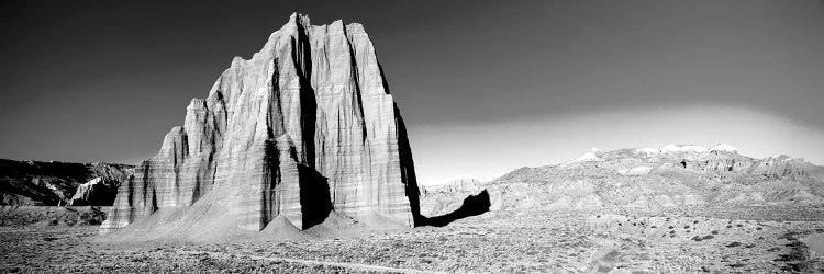 Cliff In Capitol Reef National Park Against Blue Sky, Utah, USA