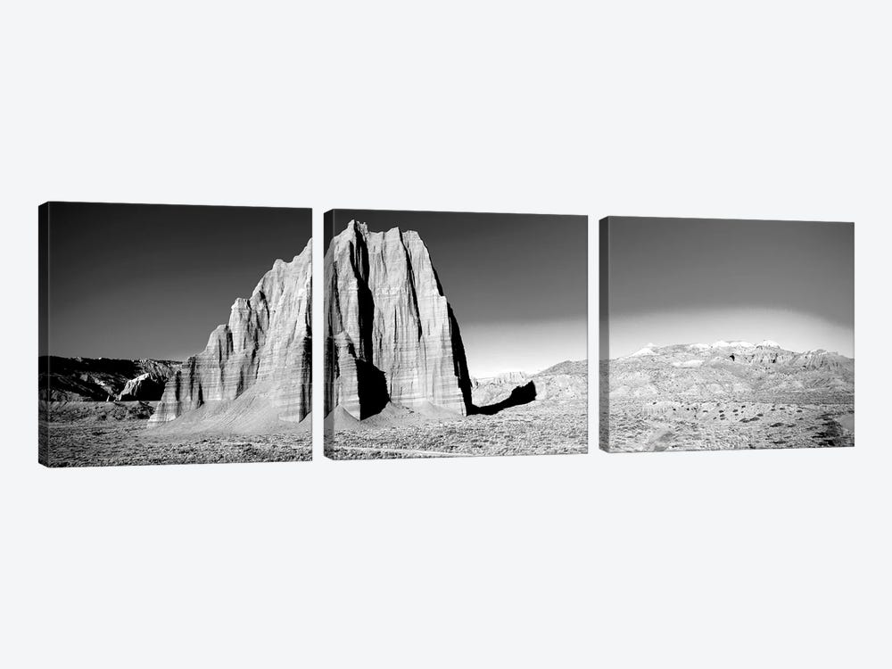 Cliff In Capitol Reef National Park Against Blue Sky, Utah, USA by Panoramic Images 3-piece Canvas Print
