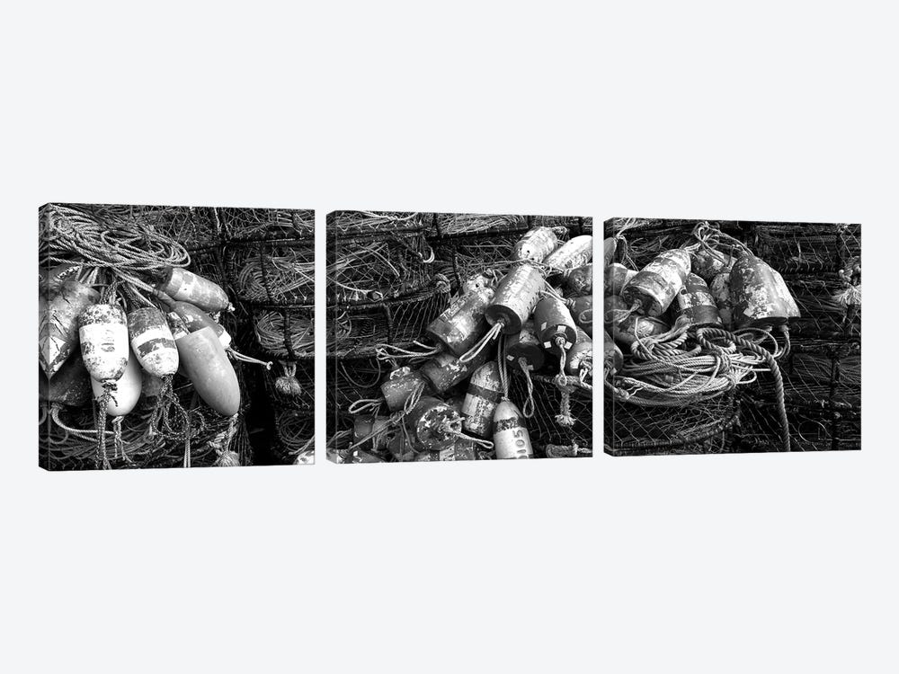 Close-Up Of Crab Pots, Humboldt County, California, USA by Panoramic Images 3-piece Canvas Artwork