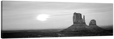 East Mitten And West Mitten Buttes At Sunset, Monument Valley, Utah, USA Canvas Art Print - Utah Art