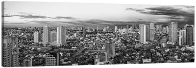 Elevated View Of Skylines In A City, Makati, Metro Manila, Manila, Philippines Canvas Art Print - Philippines